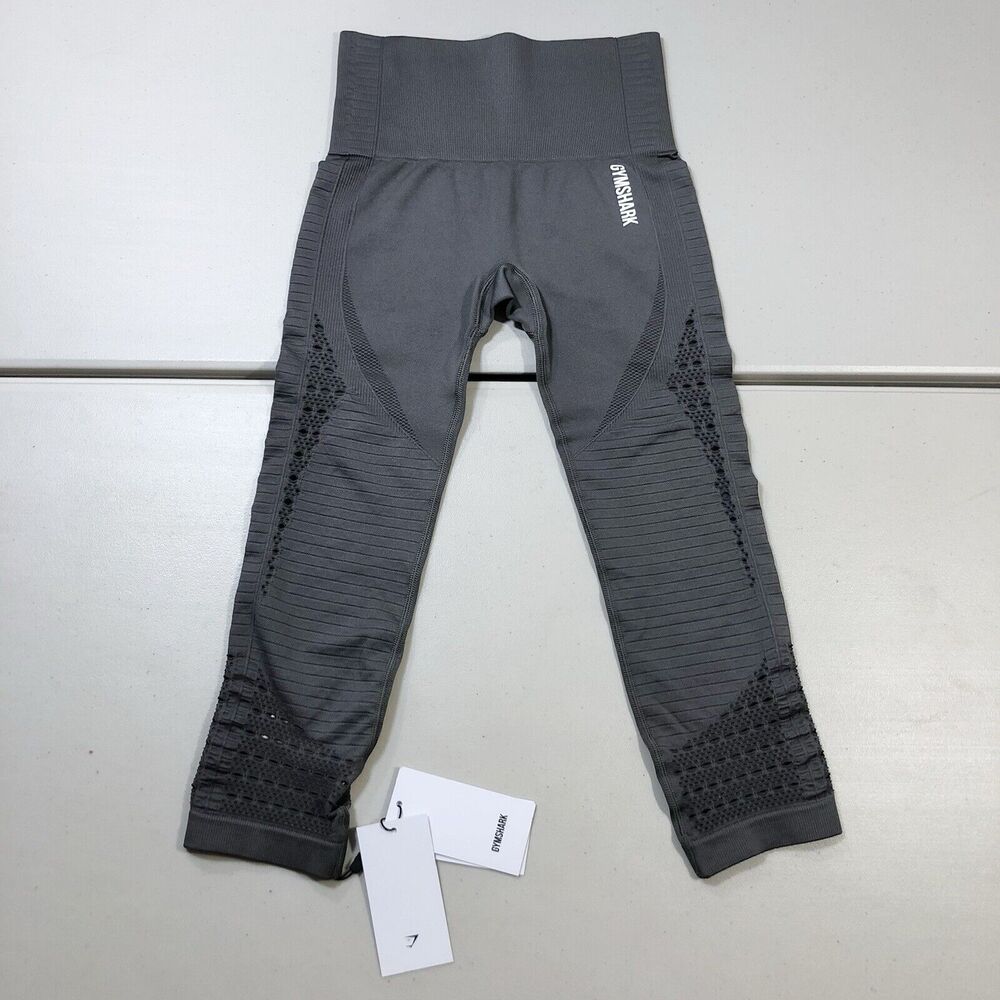 Gymshark Women's Gray Seamless Energy Leggings Purple High Rise Size XS NWT